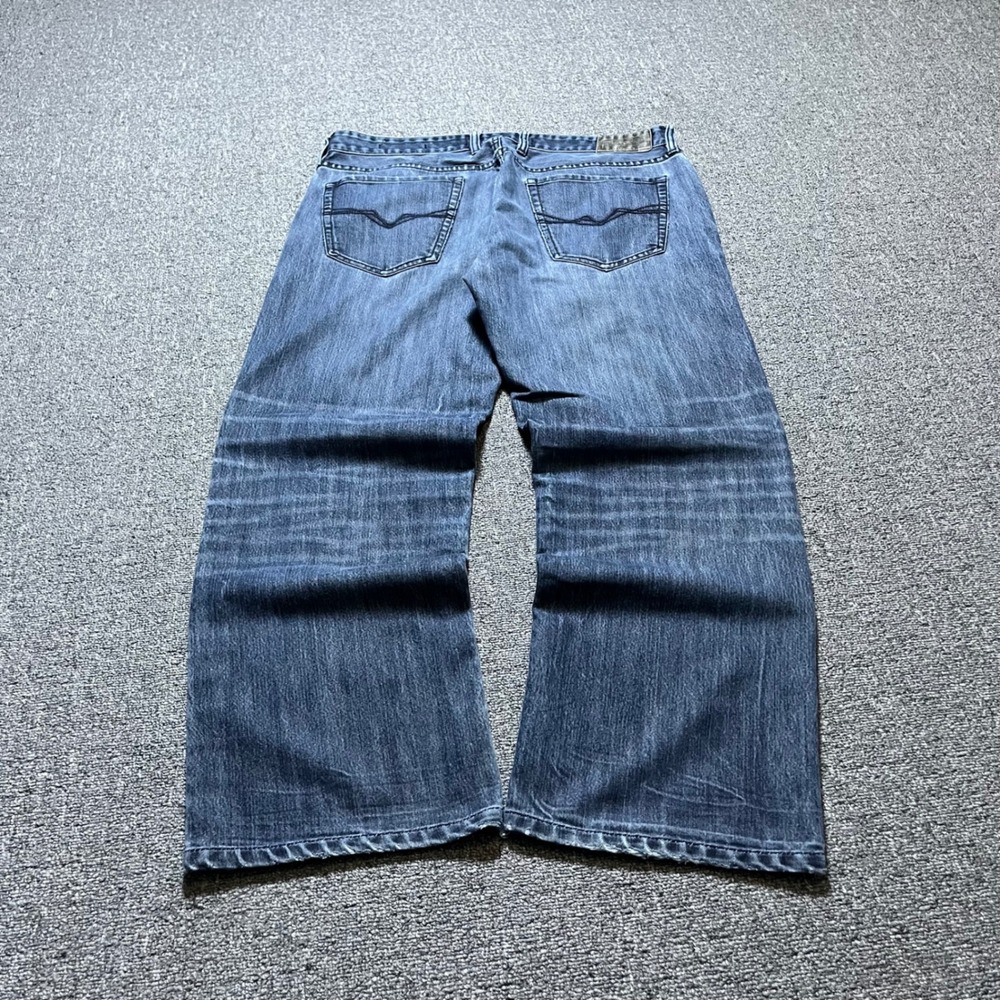 Guess Wide Leg Jeans 34 Blue Baggy Skater Y2K Denim Grunge Medium Wash